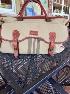 HARTMANN Nylon Leather Carry-On Travel Weekender Duffle